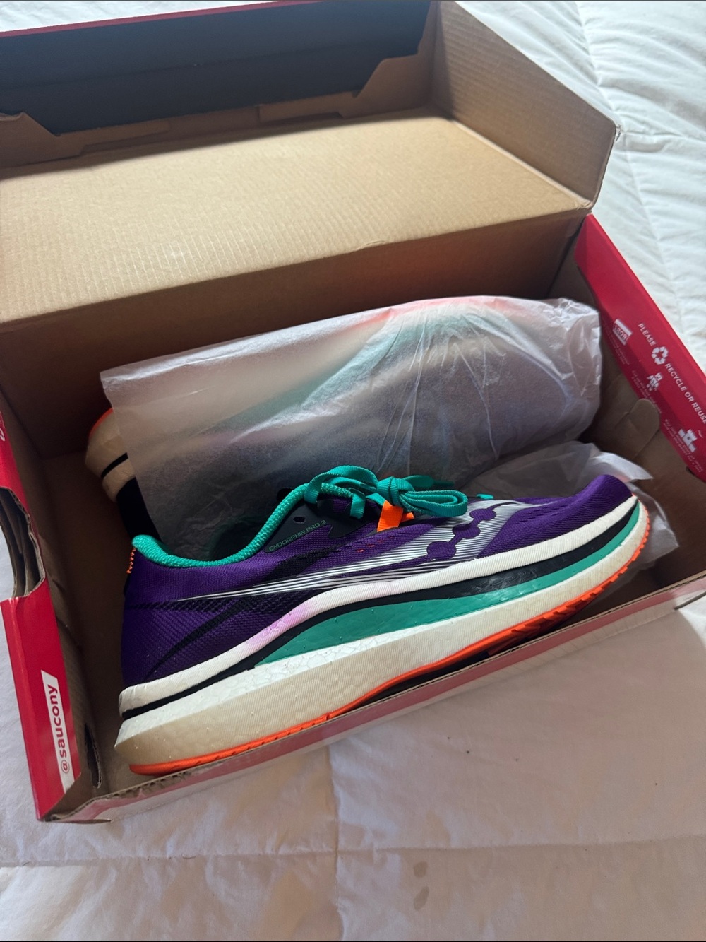 Saucony Purple, Teal & Orange Athletic Sneakers